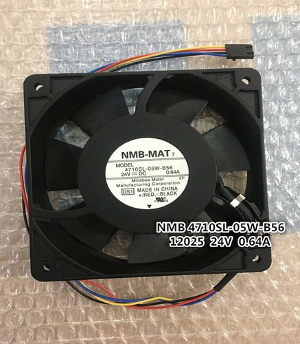 NMB 4710SL-05W-B56 12025 24V0.64A 4-wire temperature control inverter metal fan - Afbeelding 2 van 4