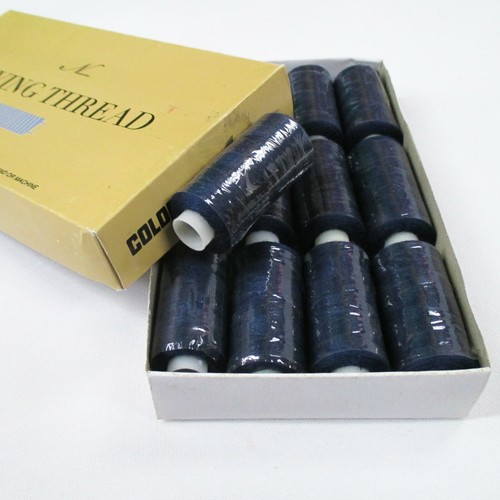 Perial Co Navy Polyester Sewing Thread Pack of 12 for Sewing - Picture 4 of 4