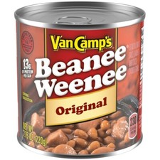 VAN CAMP'S HOT DOGS/FRANKS BAKED BEANS BEANEE WEENEE ORIGINAL 7.75 OZ EACH (1)