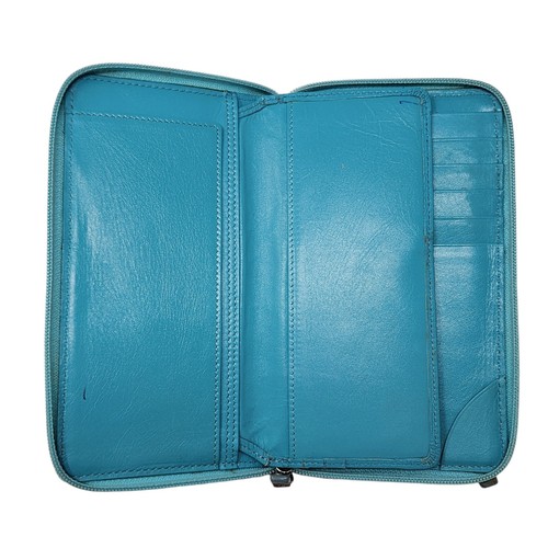 Lodis Leder Wildleder umlaufender Reißverschluss Geldbörse Swirl Geo psychedelisch Mod mehrfarbig - Bild 4 von 10