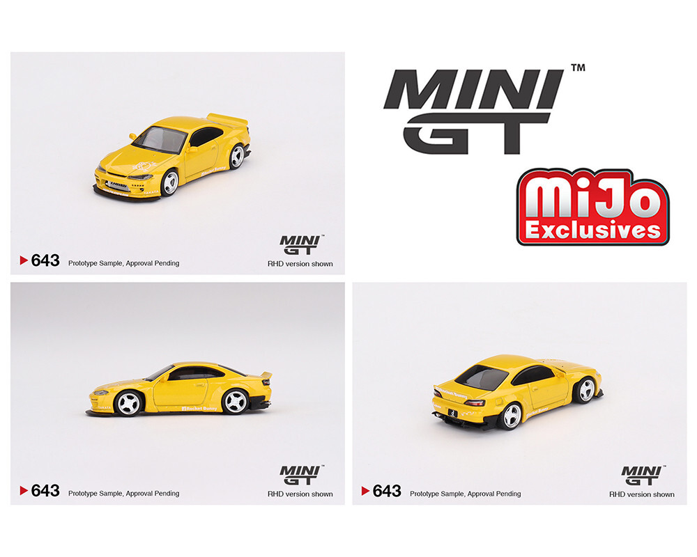 MINI GT #643 - NISSAN SILVA (S15) ROCKET BUNNY - BRONZE YELLOW