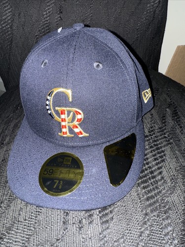 Colorado Rockies MLB 2023 Fourth of July New Era 59FIFTY Fitted Hat~ Blue - 第 1/7 張圖片