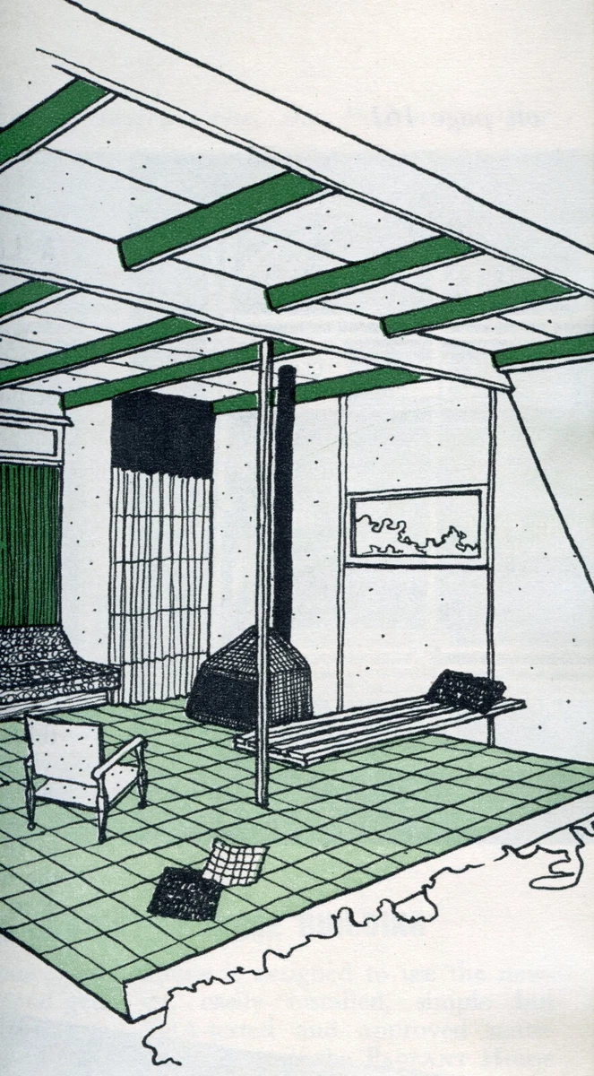 1950s Living Room Drawing