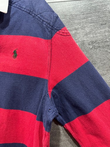 Camisa Polo Ralph Lauren Vintage Años 90 Rayas Rugby Manga Larga Hombre’s Talla L - Imagen 7 de 21