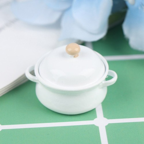 1:12 Mini Cooking Soup Pot Cookware Kitchen Food For Dollhouse Miniatures DIY - Afbeelding 12 van 33