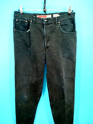 Vintage 90s American Eagle Jeans Mens 36x34 Black 2000s Y2K Grunge Dark Taper