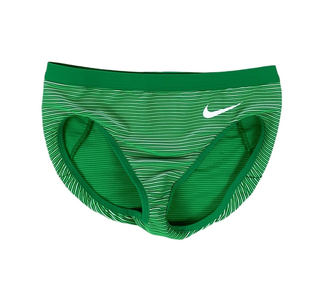 NEW Nike Pro Elite Track & Field Womens Size M Brief Shorts Green White AO8489