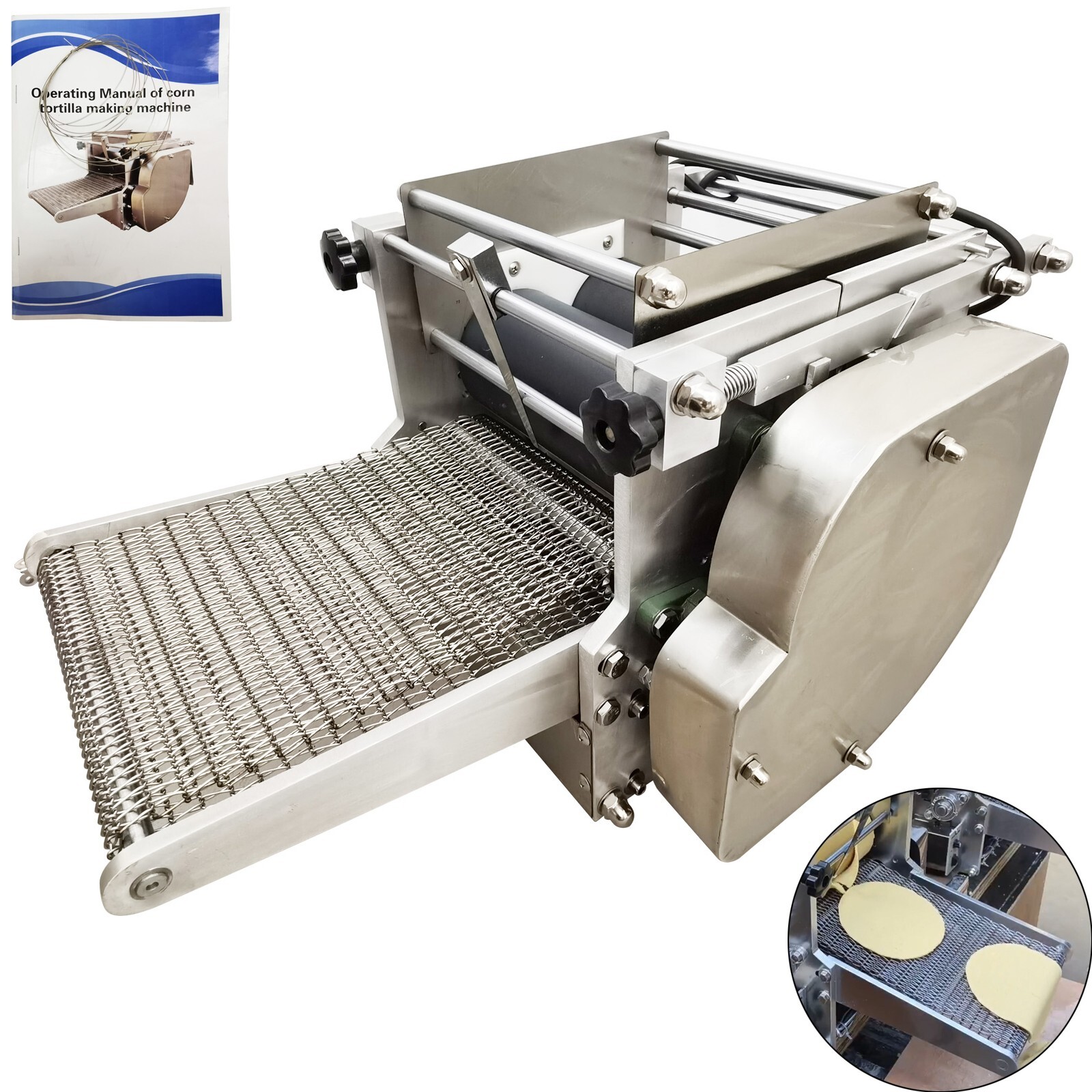 110V 7.1" Commercial Corn Tortilla Making Machine Electric Mexican Tacos Maker