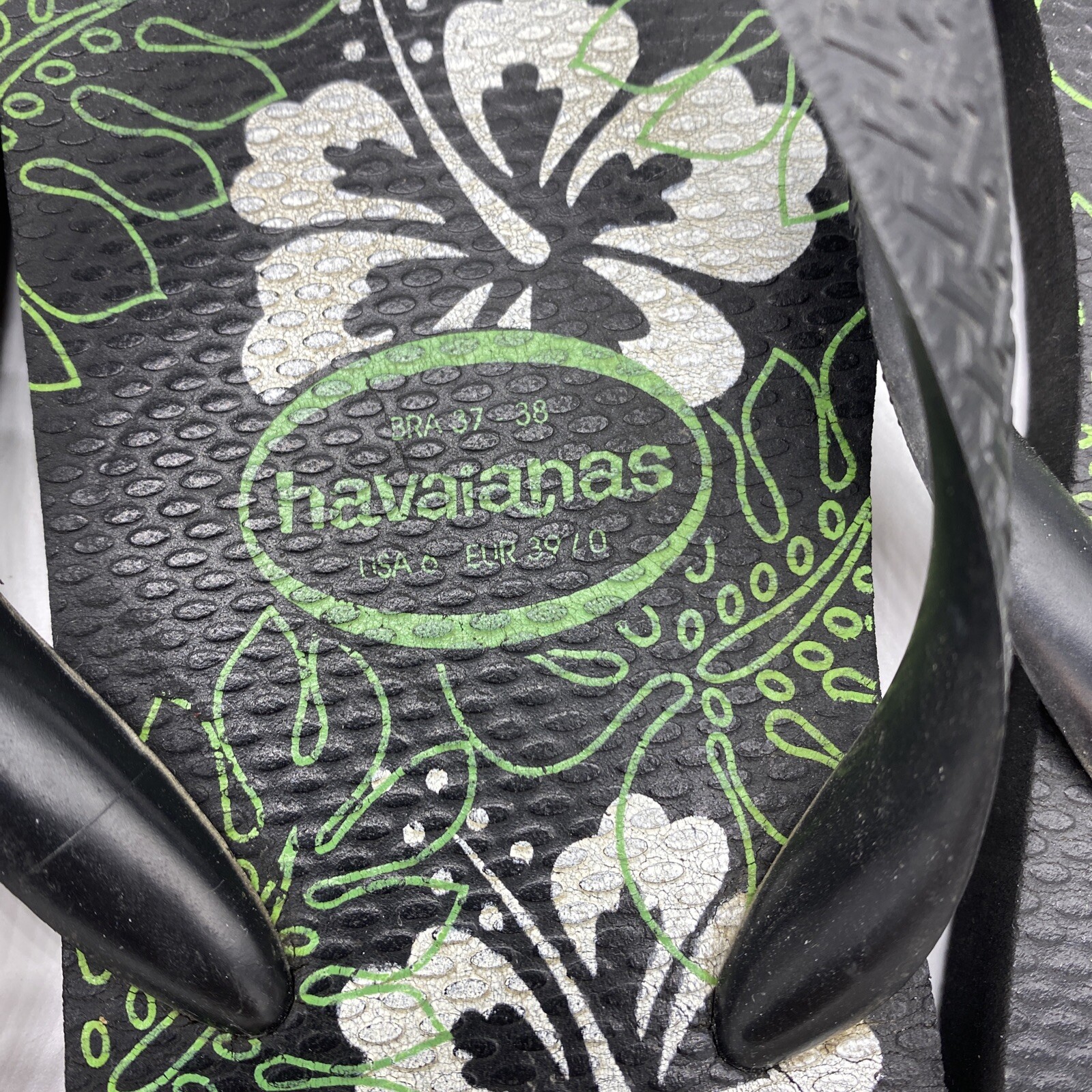 Lotto 2 Infradito HAVAIANAS Donna Taglia 6 Vari Colori Nero Marrone Floreale