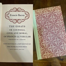 The Essays of FRANCIS BACON Peter Pauper Press Decorative Vintage Copy St Albans