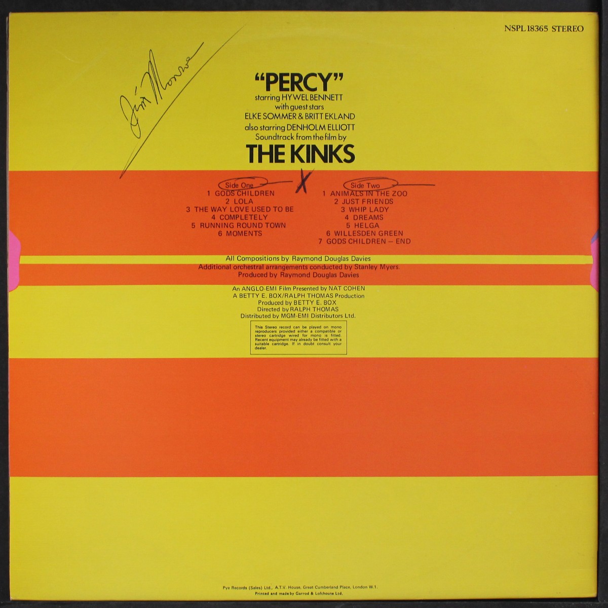 KINKS★PERCY UK Pye オリジナル PERCY