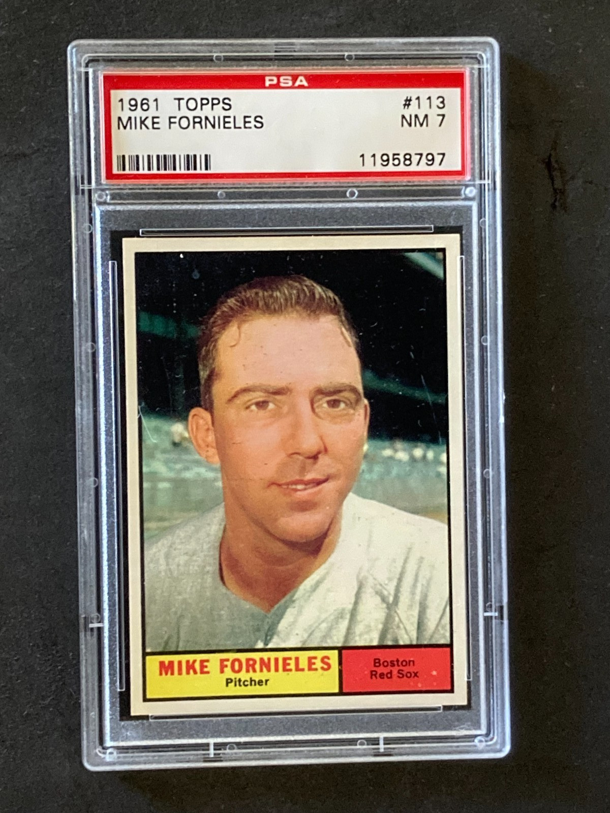 1961 Topps #113 Mike Fornieles NM PSA 7