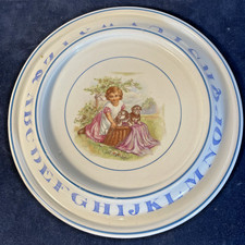 Antique 1906 ABC's Royal Baby-Plate Child's Nursery Feeding Dish Bowl Spill Rim