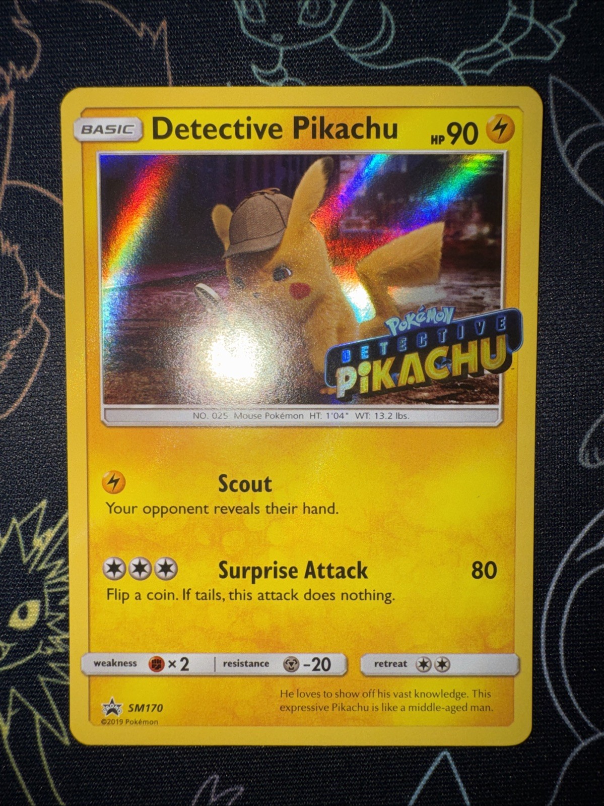 DETECTIVE PIKACHU 2019 Pokemon Detective Pikachu Black Star Promo #SM170 Holo