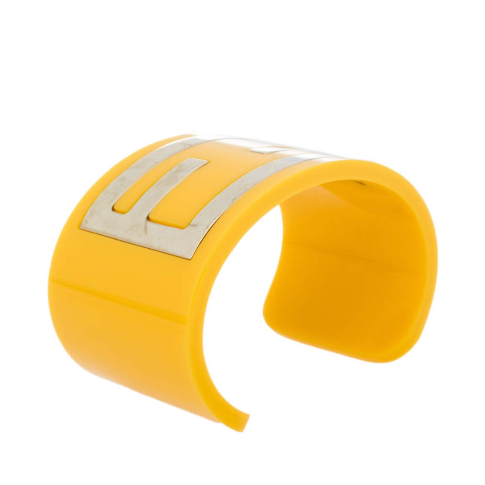 Fendi Yellow Resin Zucca Cuff Bracelet | eBay
