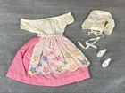 Vintage BARBIE ® IN SWITZERLAND Outfit #822 Dress, Hat & Shoes