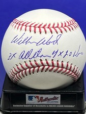 WILBUR WOOD  CHICAGO WHITE SOX  3 X ALL STAR, 4 X 20 WINS  SIGNED OML BASEBALL
