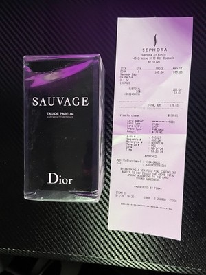 Dior Sauvage Eau de Parfum Spray, Regular Size 3.4 oz Men's Fragrance