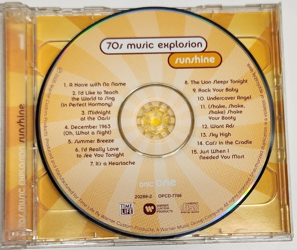 70s Music Explosion Volume 1: Sunshine by Various (2CD Set 2005 Time Life Music) - Image 4 of 4