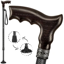 Carbon Fiber Cane - Lightweight, Ergonomic, Adjustable - Walking Canes for Me...