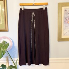 Vintage 90s Maxi Skirt Size Small Chocolate Brown Quirky Fairy Grunge Whimsical