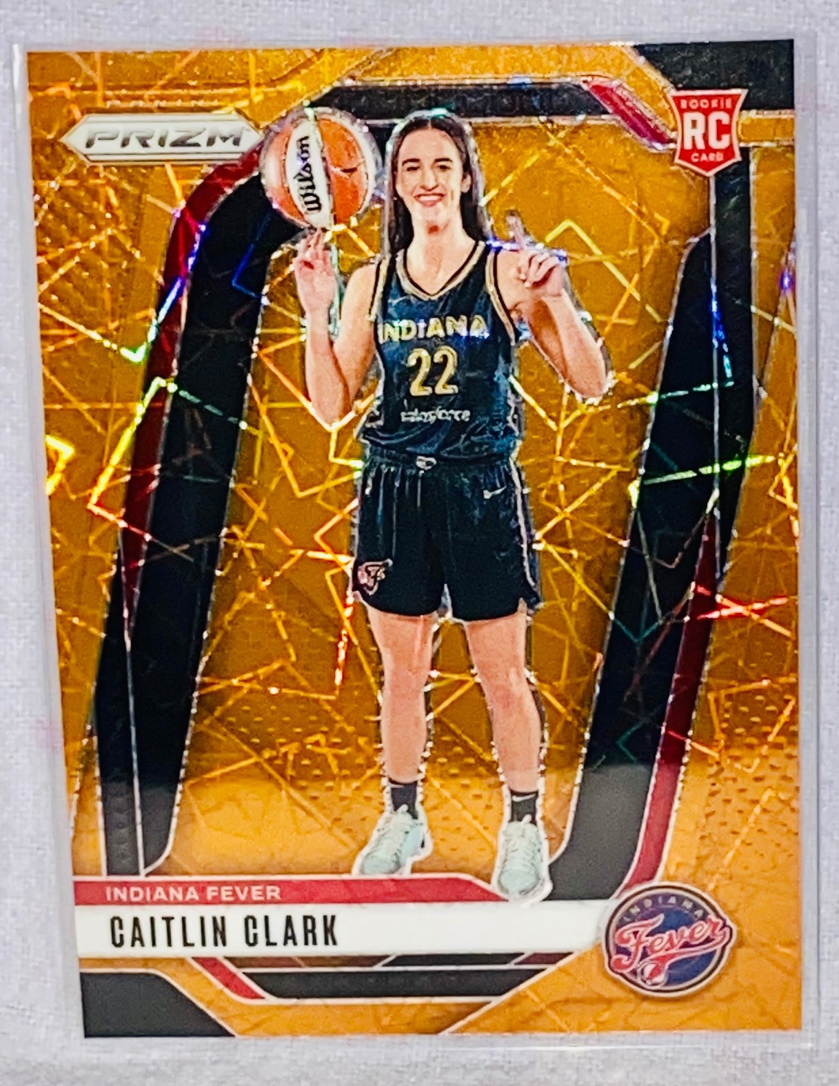 Caitlin Clark 2024 Panini Prizm WNBA Orange Velocity 🏀Rookie #145 Indiana Fever