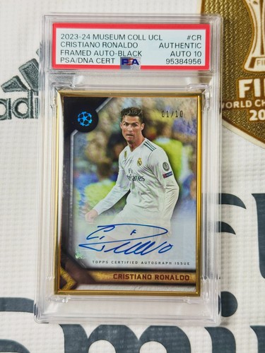 2023-24 Topps Museum Coll UCL Cristiano Ronaldo Framed Autographs (PSA POP 3) 💎