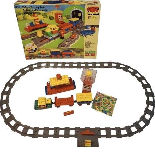Vintage Lego Duplo Deluxe Battery Train Play Set Model 2730  MISSING PARTS