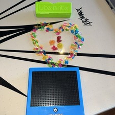 Lite-Brite Light-Up Peg Art Board w/ Storage Case, Assorted Color Pegs Shapes
