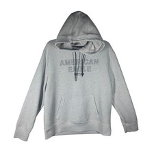 American Eagle Outfitters Grey Heathered Pullover Hoodie Sweatshirt Size Medium