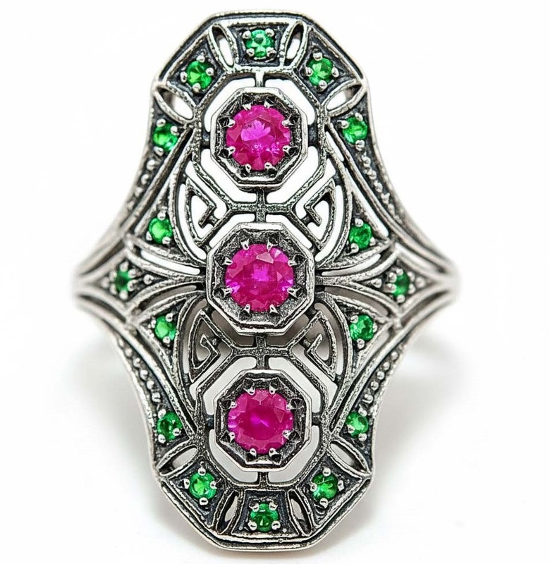 1CT Heat Treated Rubellite Tourmaline 925 Sterling Silver Ring Sz 7 PC9-3