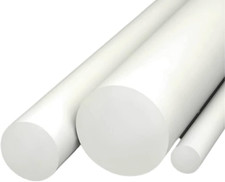 Barra Tonda in Teflon PTFE Diametro Da 10 a 110 Mm in Diverse Lunghezze (Ø30 Mm 