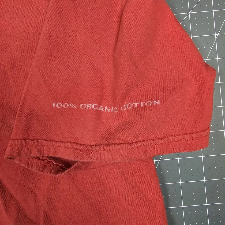 Vintage Timberland Tshirt Mens XXL Red USA Made Organic Doublesided 90s Y2K Boot - Image 3 of 4