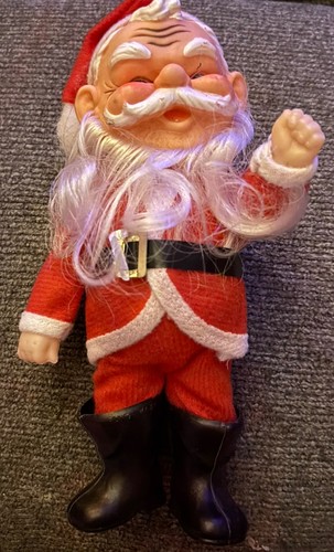 Vintage Weihnachtsmann Hongkong aus Kunststoff mit Gummibesatz 7 Zoll - Bild 2 von 5