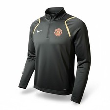 Nike Vintage Manchester United Training Football Soccer 1/4 ZIP Sz S