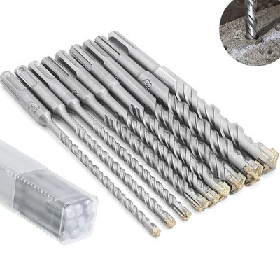 SDS PLUS Hammerbohrer Set, SDS Bohrer Set 9tlg 5 6 6 8 8 10 12 14 16 x 160 mm...