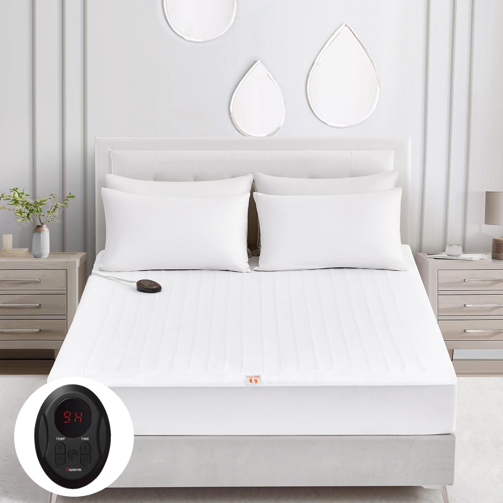 Twin Xl Size, 39" X 80", Bed Warmer, 9 Heat Sett...