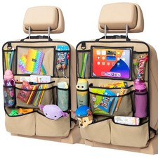 Backseat Car Organizer, Kick Mats Back Seat Protector with Touch Screen Holde...