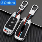 Metal Car Key Fob Chain Cover Case For Ford F150 F250 F350 XL XLT Everest Ranger
