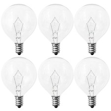 40 Watt E12 Candelabra Base Round Bulbs,G50 40 Light Bulb