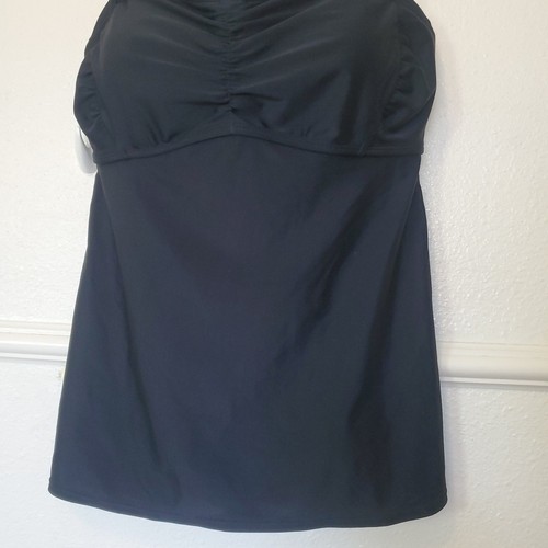 Athleta Bandeau Tankini Womens Black 38D/DD Tall $74 Push Up Bra Padded - Picture 5 of 23