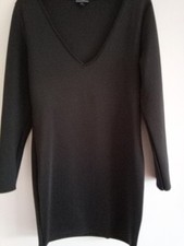 Ladies Plain Black V-Neck Dress Size 14 From Sweet Poison - Worn Once VGC
