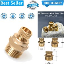 Brass Drain Valve, Male Threaded Water Drain Valve Air Compressor Part