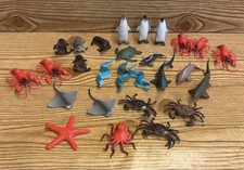 Ocean Sea Life Toy Figures Set Kids 27 PCS Realistic Marine Animals Lot