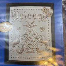 Vintage 1983 Creative Moments Candlewick Kit Welcome