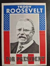 Topps 1972 For US President - No.11 Teddy Roosevelt, Campaign Mini Poster #W1902
