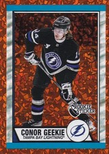 2025-26  Topps NHL Sticker COLLECTION SSP ORANGE #683 CONOR GEEKIE R/C #8/25