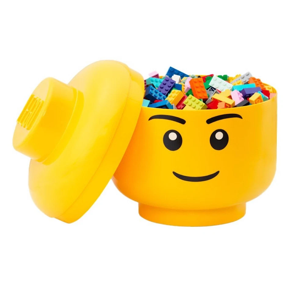 LEGO Large Yellow Storage Head Boy, Brand New - Image 2 of 3