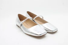 Franco Sarto L-Tinsely Mary Jane Women's Silver Flats 9.5W FS