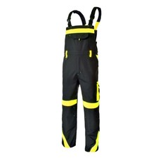 ART.MAS Black Vis Overalls Mens Multi-Pocket Cargo Heavy Duty Work Pants